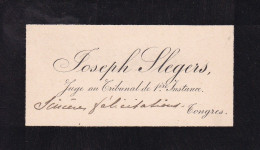 TONGRES SLEGERS Joseph Juge Au Tribunal De 1er Instance Carte De Visite Fin 19e Siècle - Cartes De Visite