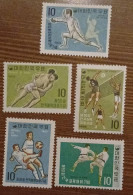 SB) 1969 KOREA, NATIONAL ATHLETIC MEET, SEOUL, WRESTLING, KARATE,  - TAEKWONDO, VOLLEYBALL, SOCCER, MNH - Corée (...-1945)