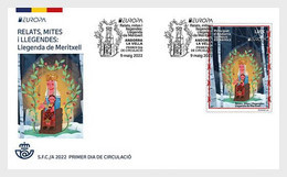 Andorra (Spanish Post).2022.Europa CEPT.Stories And Myths.FDC. - Lettres & Documents