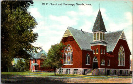 Iowa Nevada Methodist Episcopal Church And Parsonage 1910 - Autres & Non Classés