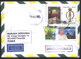 Mailed Cover With Stamps Pope Benedict XVI 2007 From Brazil Brasil - Covers & Documents