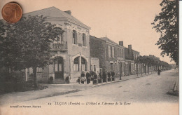 85 - Carte Postale Ancienne De  Luçon  L'Hotel Et  L'Avenue De La Gare - Lucon