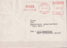 Ungarn Hungary Hongrie - Brief Mit Maschinenwerbestempel NIKEX Budapest Vom 2.1.76 Nach Magdeburg - Postmark Collection
