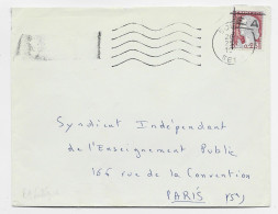 EA  MARIANNE DECARIS 25C SURCHARGE EA  LETTRE MEC SECAP BOUGIE 1962 SETIF  ALGERIE - Lettres & Documents