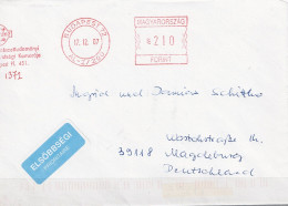 Ungarn Hungary Hongrie - Brief Mit Maschinenwerbestempel MTESZ Budapest Vom 17.12.07 Nach Magdeburg - Marcofilie