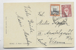 VATICANE 5C+20C CARTOLINA CITTA 24.10.1933 TO AUSTRIA - Covers & Documents