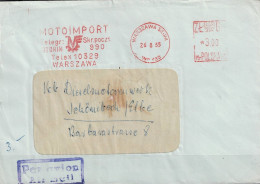 Polen Poland Pologne - Luftpostbrief Mit Maschinenwerbestempel MOTOIMPORT Warschau Vom 26.8.65 Nach Schönebeck - Franking Machines (EMA)