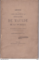 REPONSE A LA NOTE RELATIVE A LA GENEALOGIE DE MAULDE DE LA TOURELLE - Auvergne