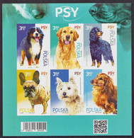 Poland 2022 / Dogs - Bernese Mountain, Retriever, Setter, Bulldog, Terrier, Dachshund / Block Imperforated Sheet MNH** - Feuilles Complètes