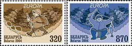 Belorussia Belarus Weissrussland 2004 Europa CEPT Holidays Mushrooms Fishing Set Of 2 Stamps Mint - Autres & Non Classés