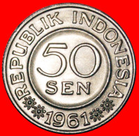 * SOLAR ECLIPSE (1959-1961): INDONESIA  50 SENS 1961 UNC MINT LUSTRE! ·  LOW START · NO RESERVE! - Indonesia