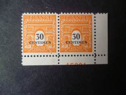 Timbre France Neuf ** 1945  N° 702 Paire Horizontale - 1944-45 Maríanne De Dulac