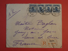 C CHINA   BELLE LETTRE  RECOM. RARE  1925 ICHANG  A  JOUY PARIS FRANCE   +BANDE DE 4 TP +AFF.PLAISANT++ - 1912-1949 République