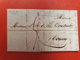 Marque Postale De Dunkerque Sur Lettre Avec Texte Pour Rouen En 1821 - JJ 146 - 1801-1848: Précurseurs XIX