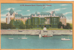 CPR Empress Hotel Victoria BC Canada Old Postcard - Victoria