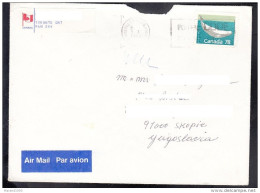 CANADA, COVER, YUGOSLAVIA, MACEDONIA FAUNA WHALE (008) - Poste Aérienne