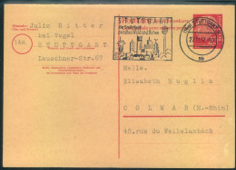 1957, Doppelkarte 20 Pfg. Heuss | Mit Maschinenwerbestempel "(14a) STUTTGART 27.11.57" Mit GruRworten Adressiert Nach Co - Altri & Non Classificati