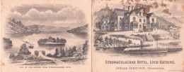 ECOSSE / RARE + / CARTON PUBLICITAIRE AVEC TARIF / LOCH KATRINE / STRONACHLACHAR HOTEL / FERGUSON PROPRIETOR - Stirlingshire