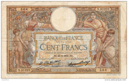 * Billet De 100 Francs 1931 - 100 F 1908-1939 ''Luc Olivier Merson''