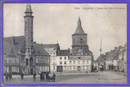 Carte Postale 59. Orchies Hotel De Ville Et L'église Très Beau Plan - Orchies