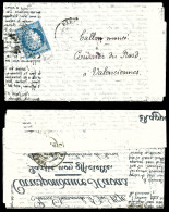 LE FRANKLIN', 20c Siège Sur Correspondance HAVAS Edition Francaise Du 4 Décembre à Destination De Valenciennes (cachet D - Krieg 1870
