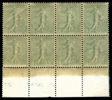 N°130h, 15c Vert-gris: Impression Recto-verso En Bloc De Six Bas De Feuille, TTB (certificat)  Qualité: **  Cote: 432 Eu - Unused Stamps