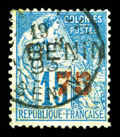 N°16, 75 Sur 15c Bleu, SUP. R. (certificat)  Qualité: Oblitéré  Cote: 1250 Euros - Used Stamps