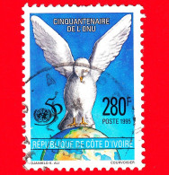 COSTA D'AVORIO - Usato - 1995 - Cinquantesimo Dell'ONU - UNO - 280 F - Côte D'Ivoire (1960-...)