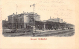 BELGIQUE - BAHNHOF HERBESTHAL - Panorama De La Gare - Carte Postale Ancienne - Autres & Non Classés