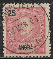 Angra – 1898 King Carlos 25 Réis With VELAS Cancel - Angra