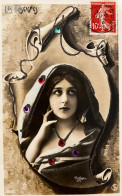 ROBINNE Robinne * Carte Photo Reutlinger 1908 * Les Enseignes * Artiste Célébrité Théâtre Cinéma Opéra Paillettes Perles - Artiesten