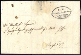 Beleg 1842, Lettera Da Salò Il 27.6 Per Oneglia Con Annullo Di Servizio "I: R: STRADA FERRATA / MARANO" - Lombardy-Venetia