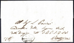 Beleg 1843, Lettera Da Padova Il 6.7 Per Venezia Con Annullo Di Servizio "I: R: STRADA FERRATA " - Lombardy-Venetia