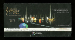 Brochure Informativa - Spettacolo Dell'acqua 2010 - Monteverde ( Avellino ) - Concerttickets