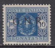 ITALY - 1943 R.S.I. - Tax 58A Cv 1500 Euro - Firmato Chiavarello - Varietà SOPRASTAMPA NERA Anzichè ROSSA - Postage Due
