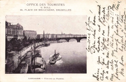 ROYAME UNI - Angleterre - London - Vue De La Tamise - Office Des Touristes - Bruxelles - Carte Postale Ancienne - Other & Unclassified