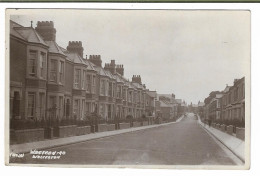 Real Photo Postcard, Buckinghamshire, Wolverton, Road, Street, Footpath, House, 1925. - Buckinghamshire