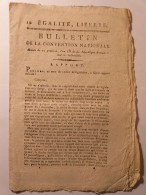 BULLETIN CONVENTION NATIONALE De 1795 - RAPPORT PORCHER TRIBUNAUX - FUNERAILLES FERAUD - RAPPORT SUR LES ROUTES PERIES - Decretos & Leyes