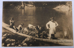 CPA BRESIL - MANAOS - Amazonas Indios Pororoca - Indigènes Dans Pirogue - 1923 - R. Machado Guimarais - Manaus