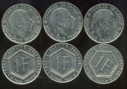 FRANCE Lot De 6 Monnaies 1 Franc  De Gaulle ( 74 ) - Lots & Kiloware - Coins