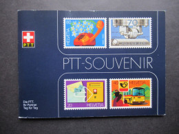 Schweiz 1980 PTT Souvenir / Marken Als Viererblock Sauber ** / Postfrisch Mit Jubiläums Vignette - Nuevos