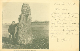 CPA CP Menhir D'Égriselles-le-Bocage Cachet FM Franchise Militaire Dépôt 168e D'infanterie CAD Sens 26 5 1915 - Egriselles Le Bocage