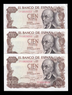 España Spain Trio 100 Pesetas Manuel De Falla 1970 Pick 152 Serie 7V Sc- AUnc - 100 Peseten