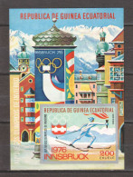 Equat Guinea 1975 Mi Block 160 MNH WINTER OLYMPICS INNSBRUCK 1976 - Winter 1976: Innsbruck