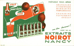 J2707 - BUVARD - Extraits NOIROT NANCY - Sirop De Luxe ORANGEADE NOIROT - Softdrinks