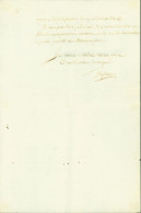 LAS Lettre Signature Autographe Jean François Aimé Dejean Général Révolution Ministre Napoléon 1er  Sénateur 1er Empire - Politiek & Militair