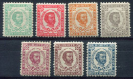 MONTENEGRO 1898 Prince Nikola New Colours Perf. 10½ LHM / *; Michel 34-40A - Montenegro