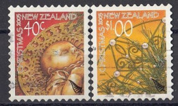 NEW ZEALAND 2128-2129,used,falc Hinged,Christmas 2003 - Gebraucht