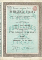 Titre De 1894 - Société Anonyme Belge Des  Houillères D'Irsée - Braunkphlen - Bavière - Mines