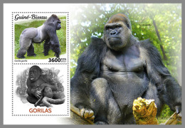 GUINEA BISSAU 2023 MNH Gorillas Gorilles S/S - IMPERFORATED - DHQ2330 - Gorilas